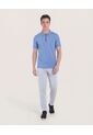 Polo  Para Hombre Cuello Maquina Sin Bolsillo Color Azul Marca Ostu #60110795 de Ostu