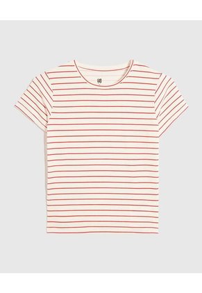 Camiseta Infantil Niña Manga Corta Cuello Redondo Color Rojo Marca Ostu #90090289