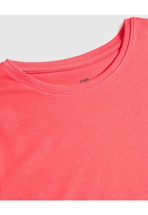Camiseta Infantil Niña Manga Corta Cuello Redondo Color Rojo Marca Ostu #90090289