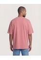 Camiseta  Para Hombre Manga Corta Cuello Redondo Color Coral Marca Ostu #60091673 de Ostu