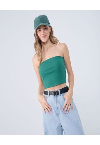 Top Para Mujer Top Color Verde  Marca Ostu #40220408 Ostu