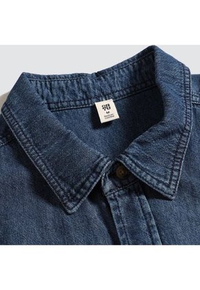 Camisa Para Hombre Manga Larga Con Bolsillo Color Azul  Marca Ostu #60010735