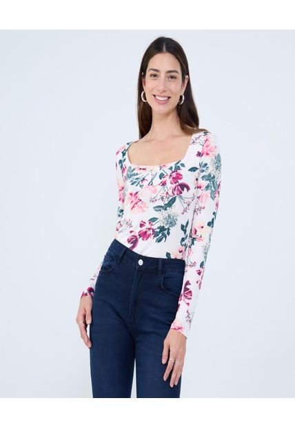 Camiseta Para Mujer Manga Larga Moda Color Rosa Marca Ostu #40092413