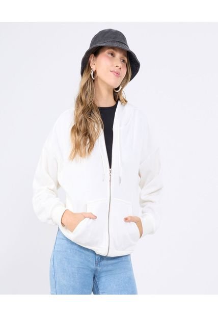 Buzo Para Mujer Zipper Color Hueso Marca Ostu #40060435