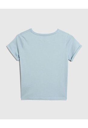 Camiseta Para Niña Manga Corta Color Azul  Marca Ostu #90090225
