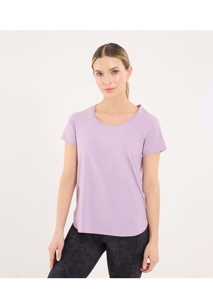 Camiseta Para Mujer Manga Corta Cuello Redondo Color Lila Marca Ostu #40092641