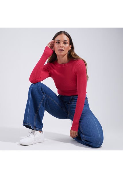 Saco Para Mujer Cuello Redondo Color Fucsia Marca Ostu #40330075