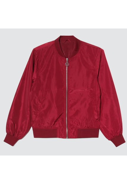 Chaqueta Para Mujer Bomber Color Vino Marca Ostu #40080134
