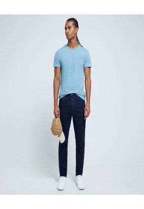 Camiseta Para Hombre Manga Corta Color Azul Medio Marca Ostu #60091105