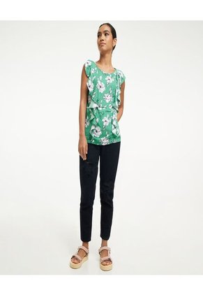 Blusa Para Mujer Manga Sisa Color Verde  Marca Ostu #40120726