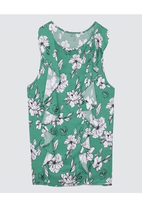Blusa Para Mujer Manga Sisa Color Verde  Marca Ostu #40120726