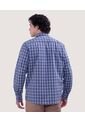 Camisa Para Hombre Manga Larga Con Bolsillo Color Gris  Marca Ostu #60010754 de Ostu