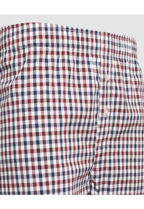 Boxer Para Hombre Bragueta Largo Algodón Color Vino Marca Ostu #60000304