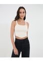 Top Para Mujer  Color Crema Marca Ostu #40220335 de Ostu