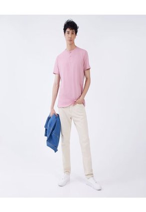 Camiseta Para Hombre Manga Corta Color Rosado  Marca Ostu #60090937