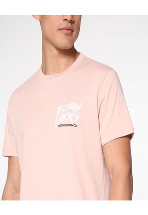 Camiseta Para Hombre Manga Corta Color Rosado  Marca Ostu #60090842