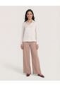 Camisa  Para Mujer Manga Larga Color Beige Marca Ostu #40010345 de Ostu