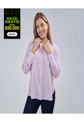 Blusa Para Mujer Manga Larga Color Morado Marca Ostu #40120993 Ostu