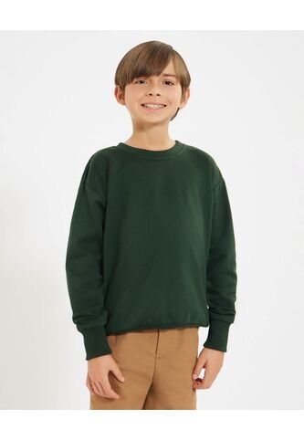 Buzo Infantil Niño Cuello Redondo Color Verde Marca Ostu #80060167 Ostu