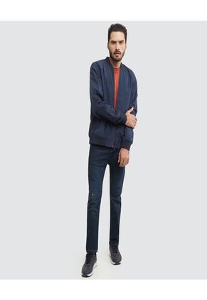 Chaqueta Para Hombre Bomber Color Azul  Marca Ostu #60080087