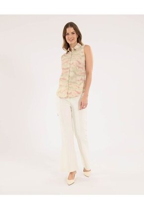 Camisa Para Mujer Manga Sisa Color Verde Marca Ostu #40010317