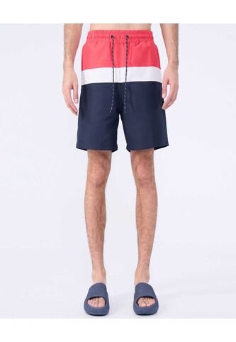 Pantaloneta Para Hombre De Baño Corta Color Azul  Marca Ostu #60270045 Ostu