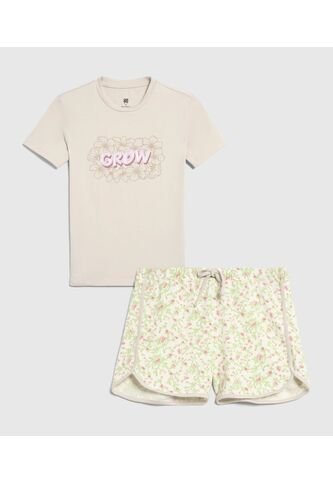 Pijama Infantil Niña M/C P/C Color Gris Marca Ostu #90040076 Ostu