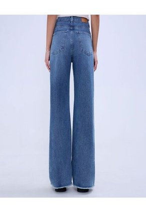 Jean Para Mujer Wide-Leg Color Azul Medio Marca Ostu #40160499