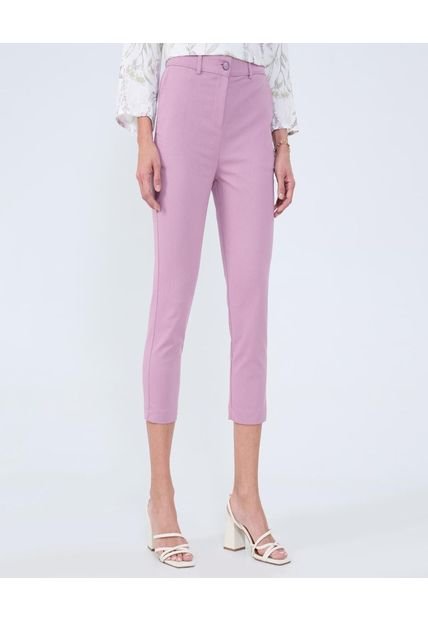 Pantalon Para Mujer Capri Color Lila Pastel Marca Ostu #40070772