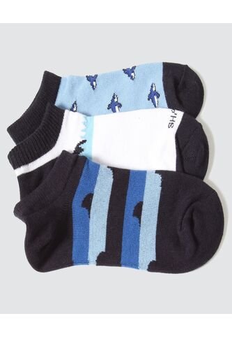 Medias Infantil Niño Invisible Algodon Color Negro Marca Ostu #80980078 Ostu