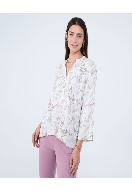 Blusa Para Mujer Manga 3/4 Color Lila  Marca Ostu #40121121