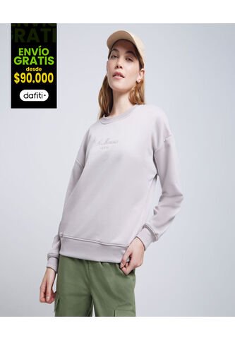 Buzo Para Mujer Cuello Redondo Color Beige Marca Ostu #40060343 Ostu