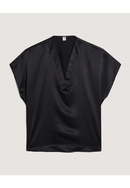 Blusa  Para Mujer Manga Corta Color Negro Marca Ostu #40121107