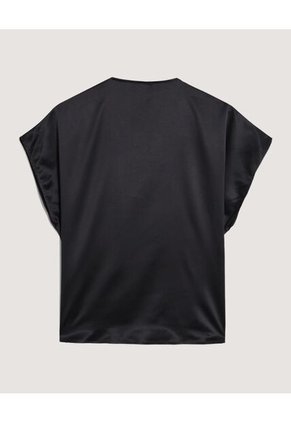 Blusa  Para Mujer Manga Corta Color Negro Marca Ostu #40121107