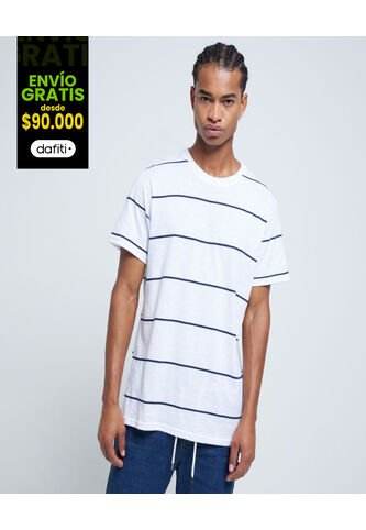 Camiseta Para Hombre Manga Corta Color Blanco Marca Ostu #60091199 Ostu