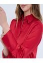 Camisa Para Mujer Manga Larga Color Rojo Marca Ostu #40010293 de Ostu