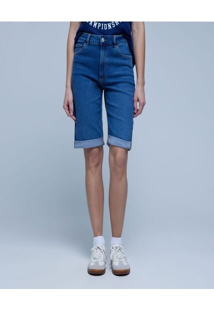 Bermuda Para Mujer  Color Azul  Marca Ostu #40100077