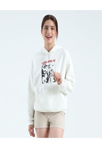 Buzo Para Mujer Hoodie Color Crema Marca Ostu #40060309 Ostu