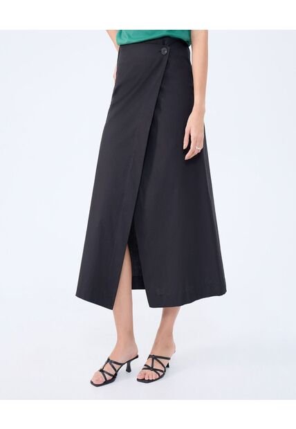 Falda Para Mujer Largo Color Negro Marca Ostu #40140163