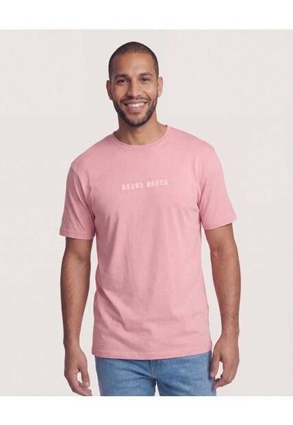Camiseta  Para Hombre Manga Corta Cuello Redondo Color Coral Marca Ostu #60091674