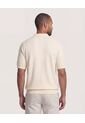 Polo  Para Hombre Cuello Tejido Sin Bolsillo Color Crema Marca Ostu #60110879 de Ostu