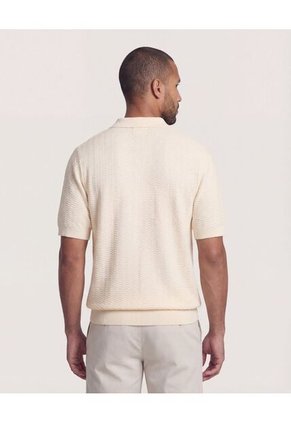 Polo  Para Hombre Cuello Tejido Sin Bolsillo Color Crema Marca Ostu #60110879