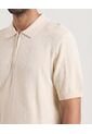 Polo  Para Hombre Cuello Tejido Sin Bolsillo Color Crema Marca Ostu #60110879 de Ostu