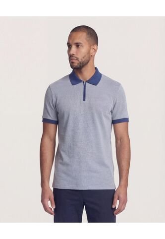 Polo  Para Hombre Cuello Tejido Sin Bolsillo Color Azul Marca Ostu #60110856 Ostu