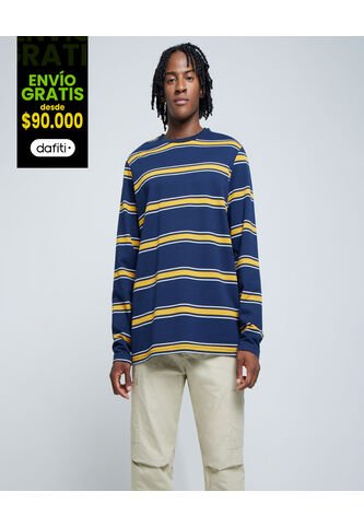 Camiseta Para Hombre Manga Larga Color Amarillo  Marca Ostu #60091182 Ostu