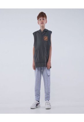 Pantalon Para Niño Jogger Color Gris  Marca Ostu #80070065