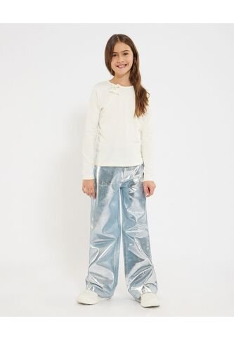 Jean Para Niña Wide-Leg Color Azul Claro Marca Ostu #90160081 Ostu