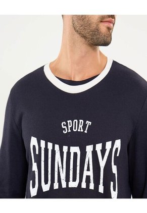 Camiseta Para Hombre Manga Larga Color Azul Marca Ostu #60091578