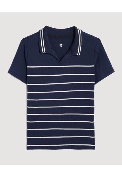 Polo  Infantil Niño Manga Corta Color Azul Marca Ostu #80110119