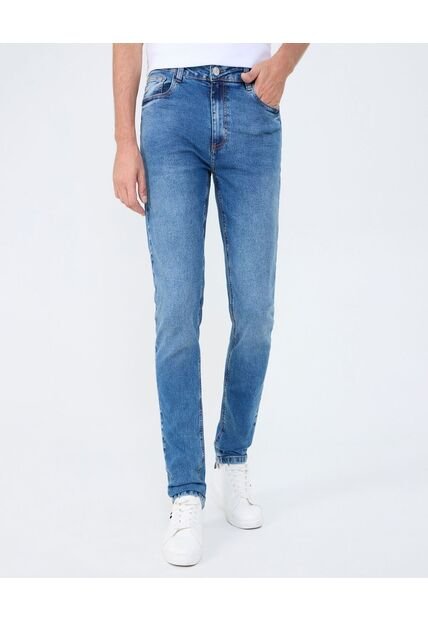 Jean Para Hombre Skinny Color Azul Medio Marca Ostu #60160403